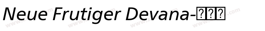 Neue Frutiger Devana字体转换